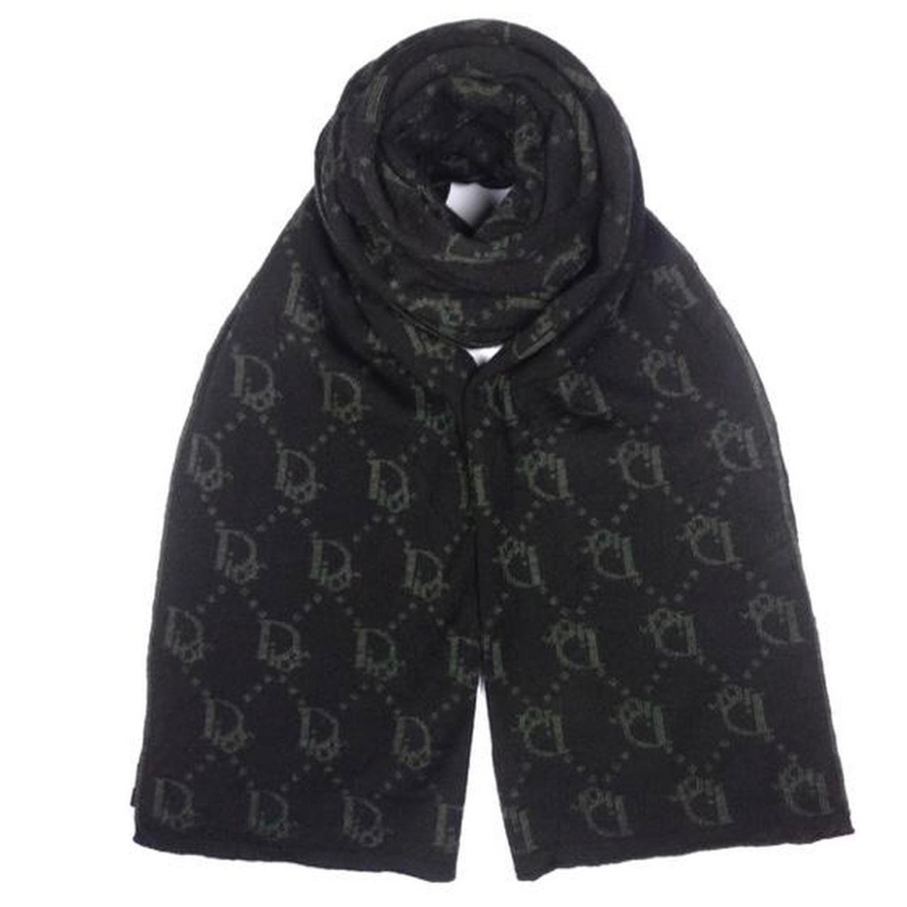 Dior monogram black and grey scarf